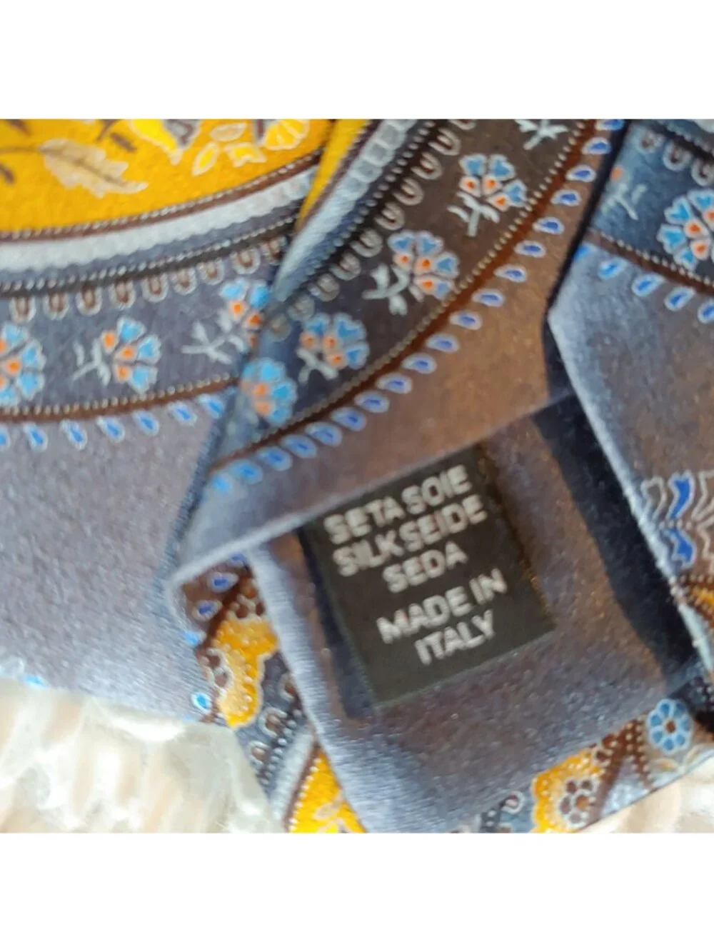 Ermenegildo Zegna Quindici #101 Silk Paisley Tie Made Italy Luxury